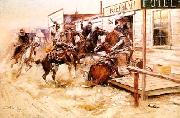 Charles M Russell In Without Knocking Spain oil painting reproduction